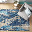 Tapis bleu touffeté à la main Stearns-599805737