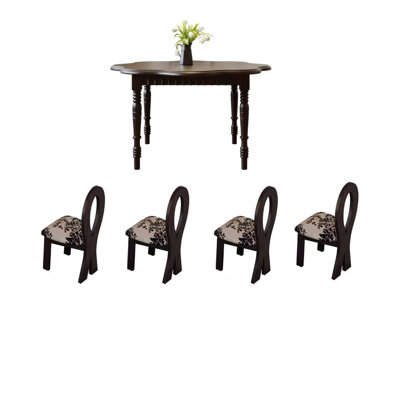 French retro dining table and chair combination