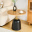 Table d'appoint 23,6 pouces avec base en métal, style nordique, hauteur confortable, support stable, table d'appoint ronde multifonctionnelle, pour l'espace personnel-133699838-133699839