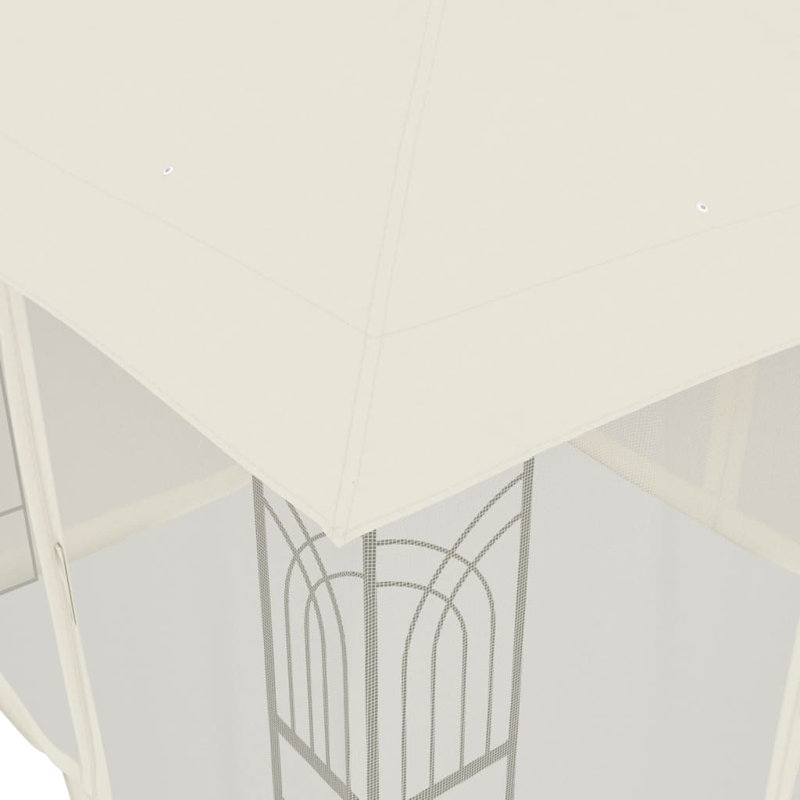 Cascia Powder Coated Steel Gazebo, Cream