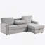 Canapé-lit modulaire Upholstery avec espace de rangement, port USB, 2 porte-gobelets