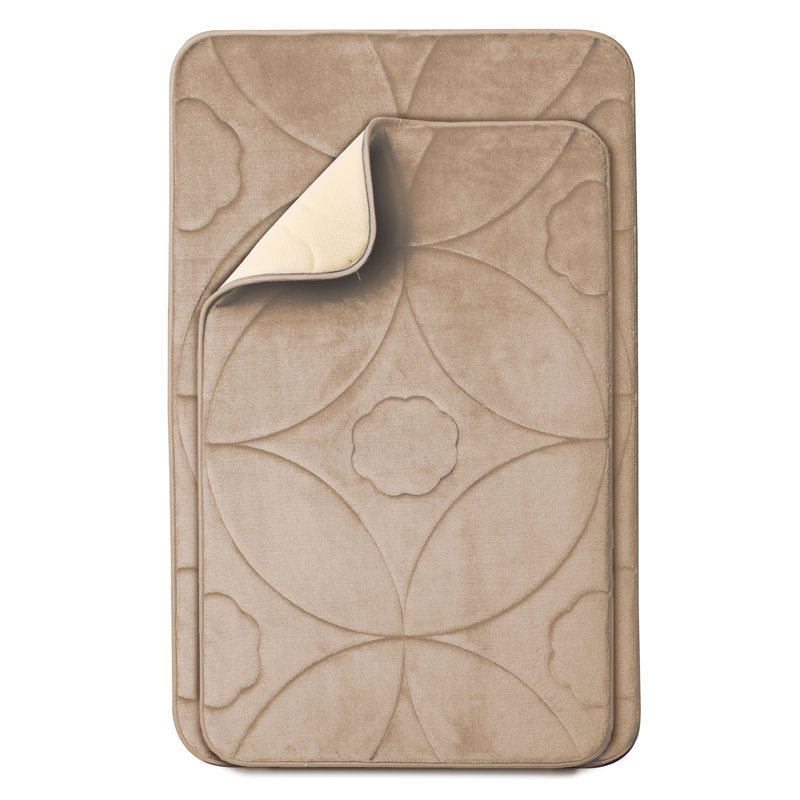 Tapis pour salle de bain , L 17 po x L 24 po, Taupe