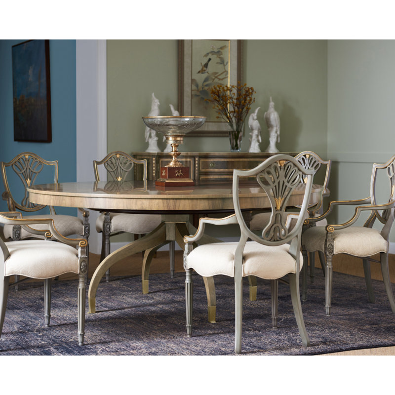 Buckingham Round Walnut Wood Dining Table
