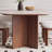 Vintage Rock Plate Dining Table Chair Set 4 - Person Double Pedestal Dining Set-100897404