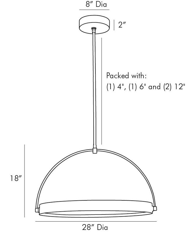 Fisk 1 - Light LED Pendant, Bronze