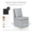 Chaise d'appoint à roulettes Wrentham Burney-1168949019