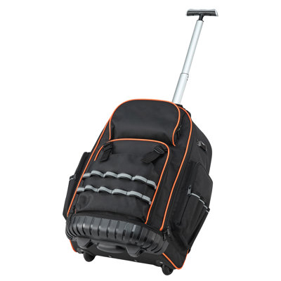 Rolling Tool Backpack 72 Pockets Heavy Duty Roller Tool Bag on Wheels