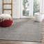 Tapis ivoire / noir en coton tissé à plat à la main à motif géométrique Bester-20947119