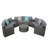 Wicker Patio Conversation Set with Cushions-1341782624
