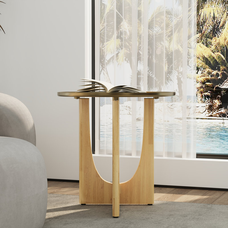 Table de bout ronde en bois, Bois