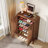 20-Pair Shoe Storage Cabinet with Louvered Doors-1933691637
