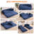 78.8" Modern Convertible Chaise Lounge Sofa Bed, 2-in-1 Sleeper with Removable Pillow-1250029627