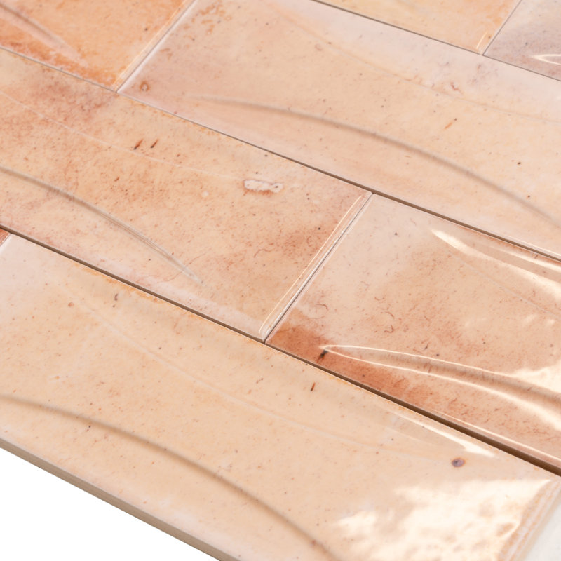 Antiek 2.58'' W x 7.9'' L Beveled Ceramic Subway Singular Tile, Pink