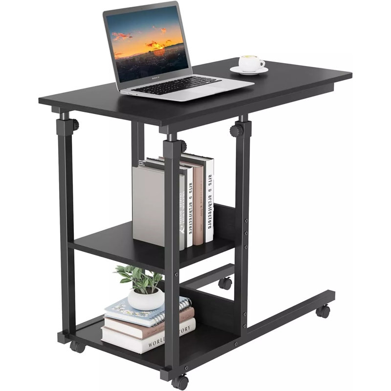Amariah Wheel End Table, Black