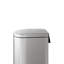 Poubelle de cuisine mince en acier inoxydable - poubelle à pédale 13 gallons / 50L - couvercle en bambou à fermeture douce, seau intérieur amovible, antirouille, facile à nettoyer pour la maison, le bureau, la salle de bain, grande capacité - argent