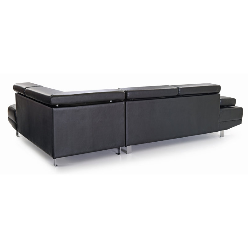 Canapé modulaire Modern River, Noir, noir, noir, noir