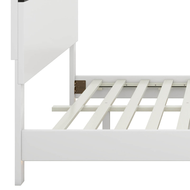 Ensemble de chambre à coucher grand lit moderne 3 pièces à grand lit flottant avec lumière DEL et 2 tables de chevet