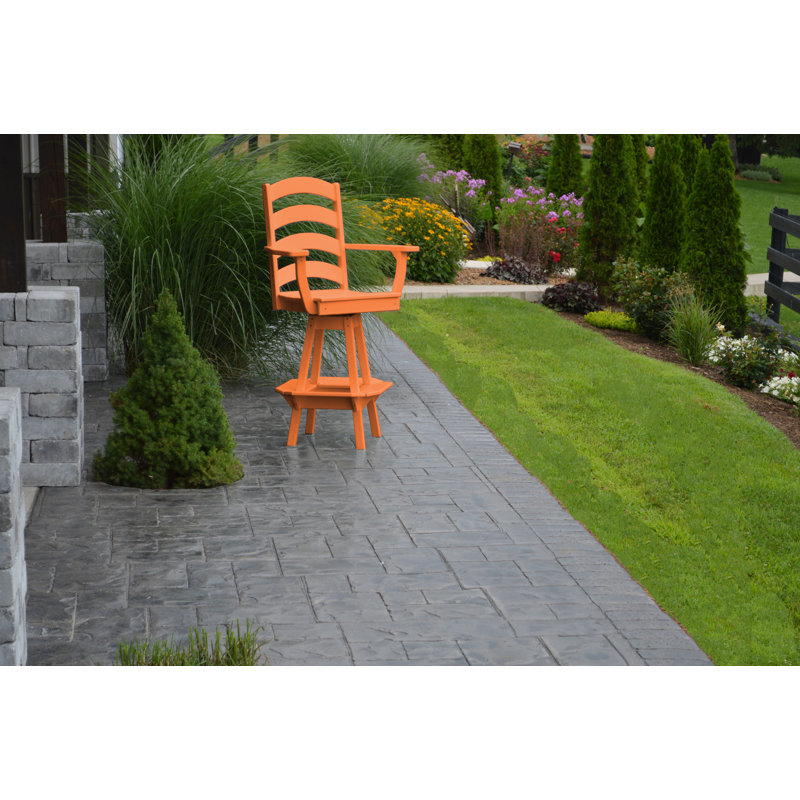 Tabouret de bar rotatif 29 po Nettie, Orange