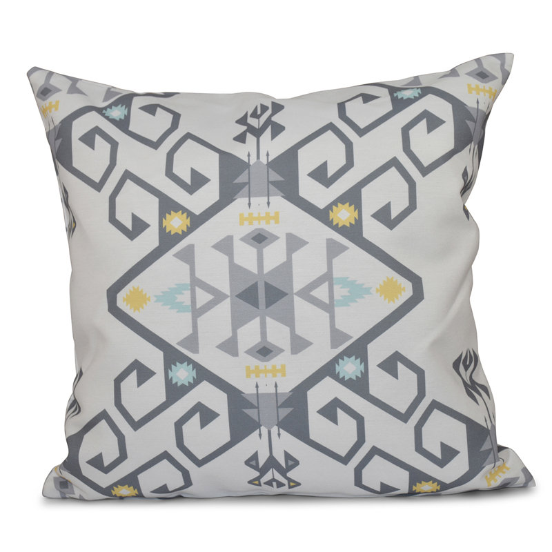 Housse et insert de coussin Happy Hippy, H 26 po x l 26 po, Gris