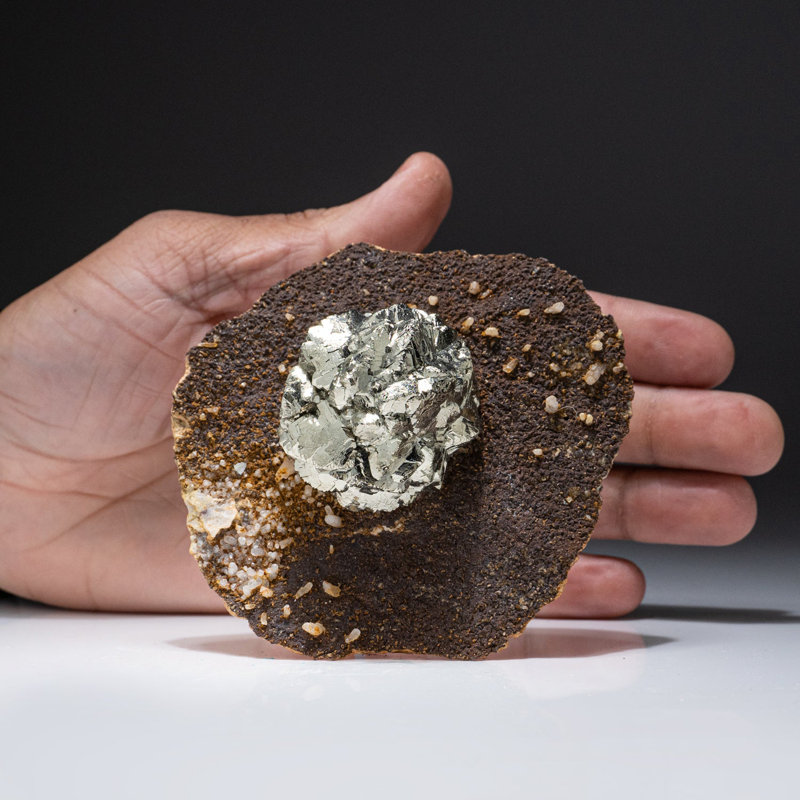 Pyrite Crystal Cluster on Matrix from Yaogangxian Mine Nanling Mountains Hunan Province China (0.7731 Lbs)