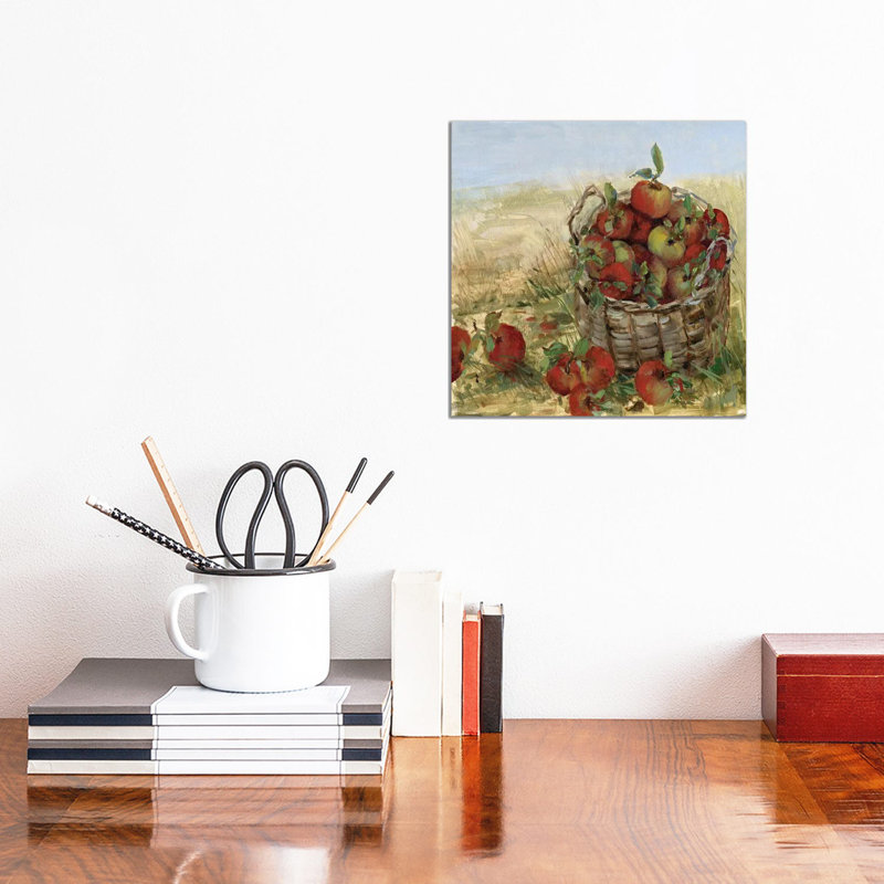 Apple Picking II by Sally Swatland - Wrapped Canvas Painting, 30.48 cm H x 30.48 cm W
