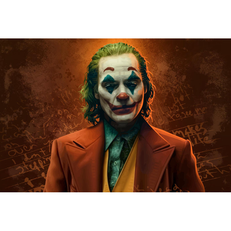 Couleur, portrait de personnage de Joker, Batman, papier peint, impression sur toile, affiche murale, Papier