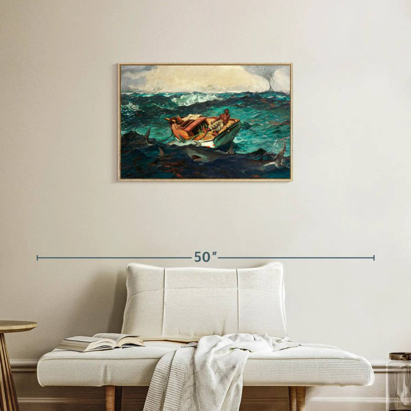 Le Gulf Stream 1899, Cadre flottant en bois naturel, 31 po x 21 po