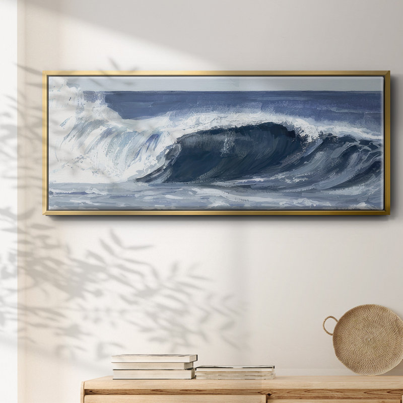 Surf Spray II- Framed Canvas, 24" H x 60" W