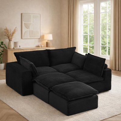 Modular Sectional Sofa,No Assembly Required
