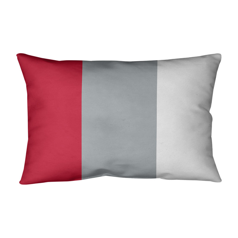 Coussin lombaire intérieur/extérieur baltimore retour, Rouge / argent / blanc