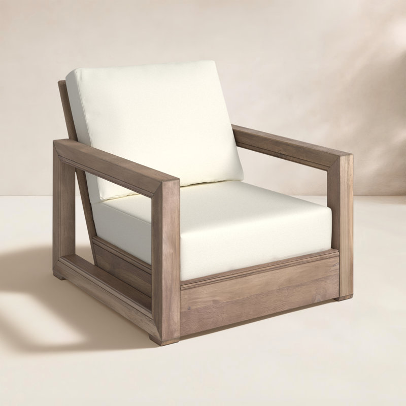 Donnie Acacia Outdoor Lounge Chair, Natural
