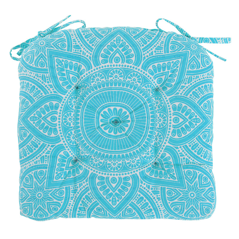 Outdoor 2'' Dining Chair Seat Cushion, Turquoise