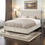 Grand lit d'apparence lin beige Dabney, H 45,96 po x l 63,60 po x L 83,7 po