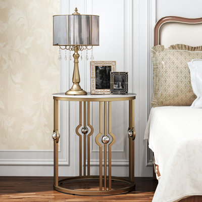 Marble Top End Table