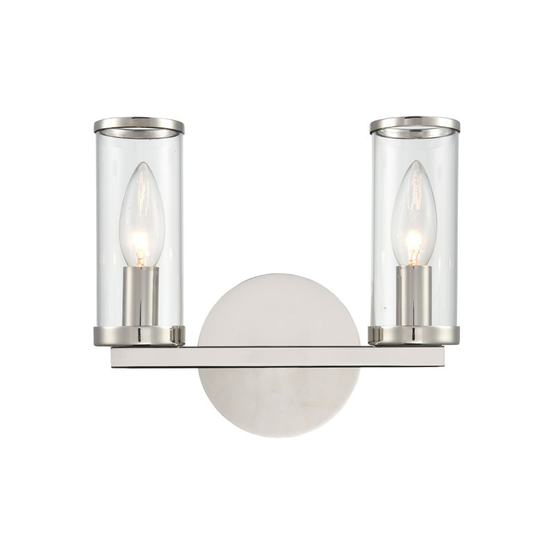 Éclairage pour meuble-lavabo 2 lumières Revolve, Nickel poli