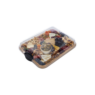 Farberware Build-A-Board 11 x 14 in. Bamboo Charcuterie Board With Locking Lid