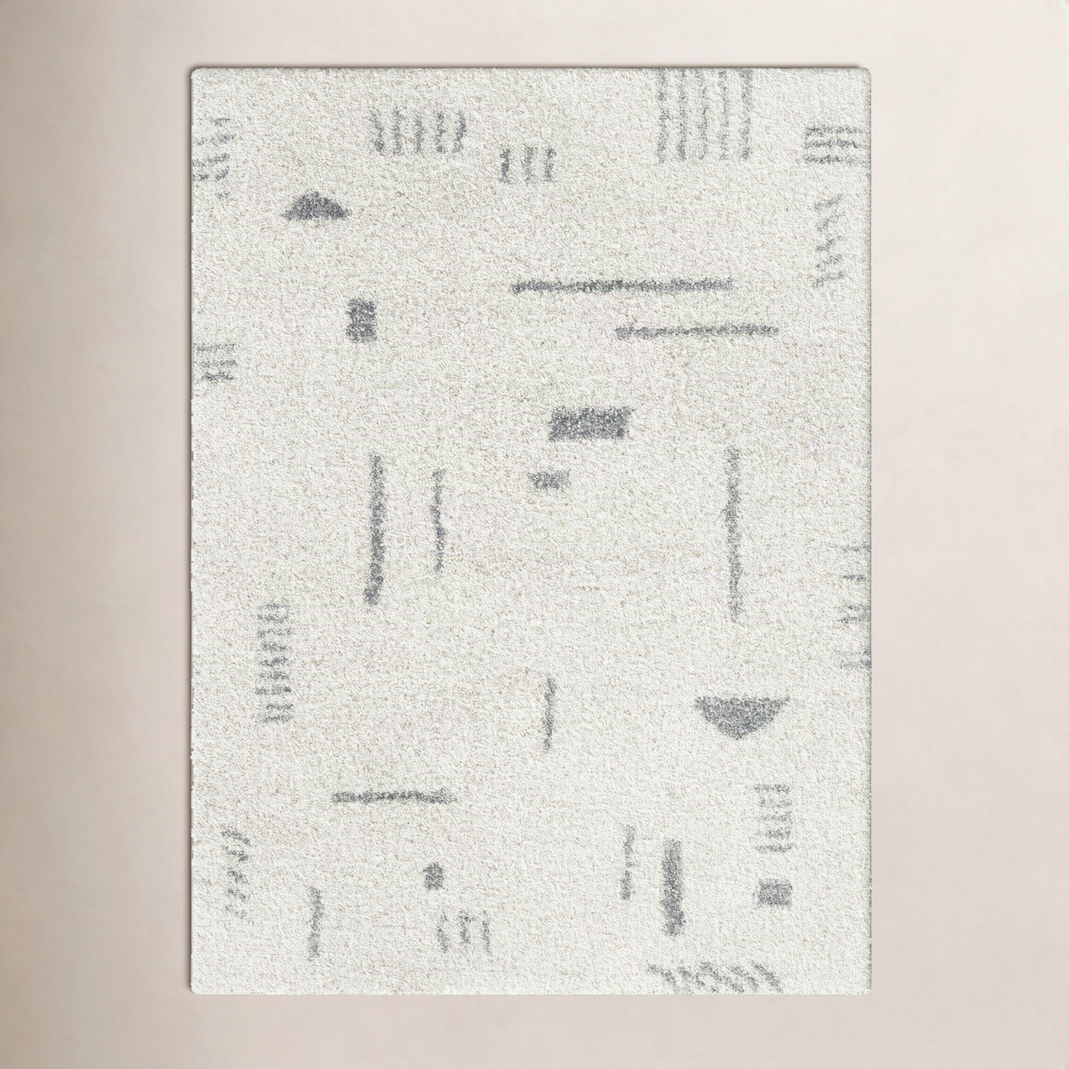 Morin Geometric Shag Rug, Rectangle 6'7" x 9'