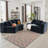 115.7" Chenille Modular Sectional Sofa - 2-Piece Curved Design with 5 Pillows, No Assembly Required, Free-Form Ergonomic Shape-1910366577