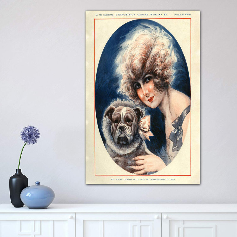 1924 La Vie Parisienne Magazine Plate by Maurice Milliere - Wrapped Canvas Print, 66.04 cm H x 45.72 cm W x 1.91 cm D