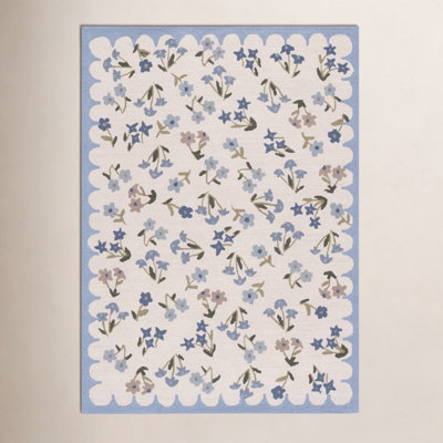 Hand-Tufted Wool Floral Outdoor Rug
