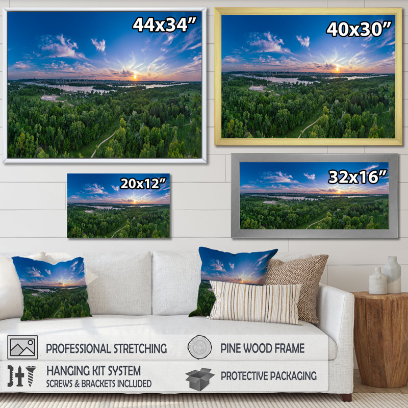 Rurale d'été en campagne, Alabama, sur toile, H 12 po x l 20 po x P 1 po, Cadre simple blanc