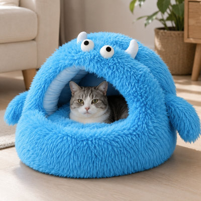 Mignon lit gigogne semi-fermé pour animaux de compagnie mignon Monster