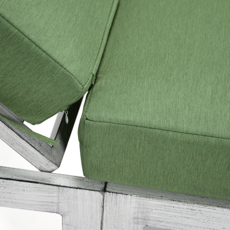 Chaise longue simple avec coussins Chelsea, Vert