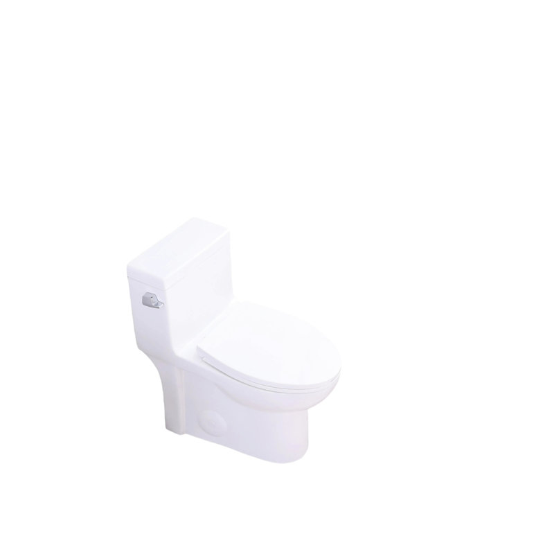 Water 1.28 Toilet, Elongated Comfort Design, Seat, 1000 Gram Flushing Score, Glossy White 003S, Bathroom Floor Mounting Side- Comfortable Height, Mount