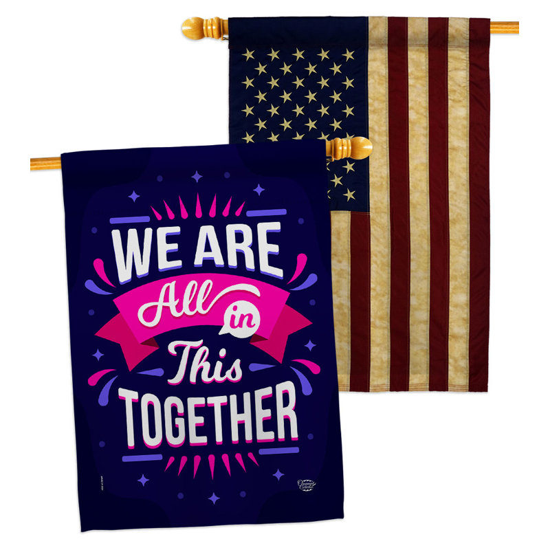 Drapeau de maison à 2 côtés en polyester / mélange de polyester 40 x 28 po