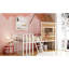 Lit mezzanine simple en métal blanc avec. Structure stable, capacité de 300 lb. Maison en forme de maison pour le plaisir. Barrières de sécurité. L 78,1 po x l 41 po x H 76,5 po. Lit requis pour l'assemblage, blanc. Toit à portique élevé et fenêtre. Semi-fermé-1983602856