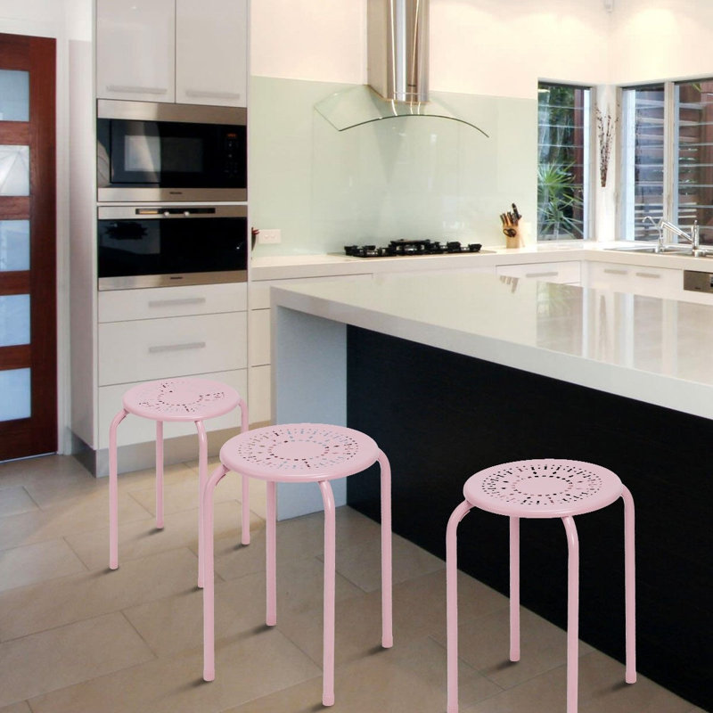 Tabouret court 17,5 po Irey, Rose