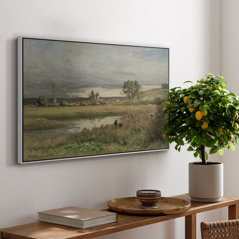 Vintage Landscape -CDLIX Framed Gallery Wrapped Canvas, Blanc