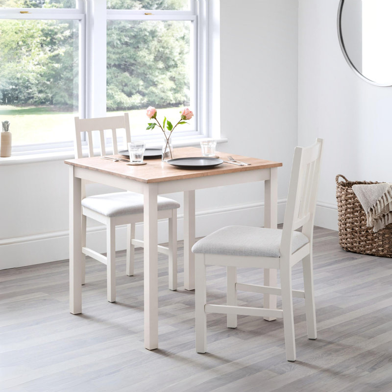 Carmel Oak Solid Wood Dining Table, Ivory