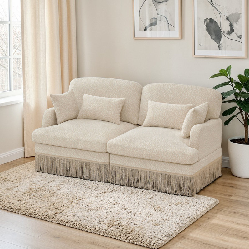 Canapé Geneveve Chenille Leopard, Beige